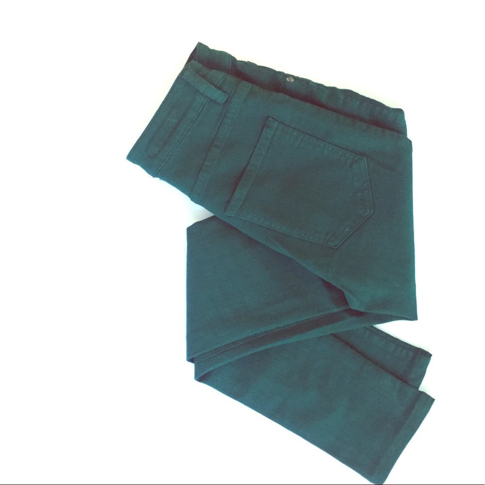 CARMAR green denim jeans. High waisted.